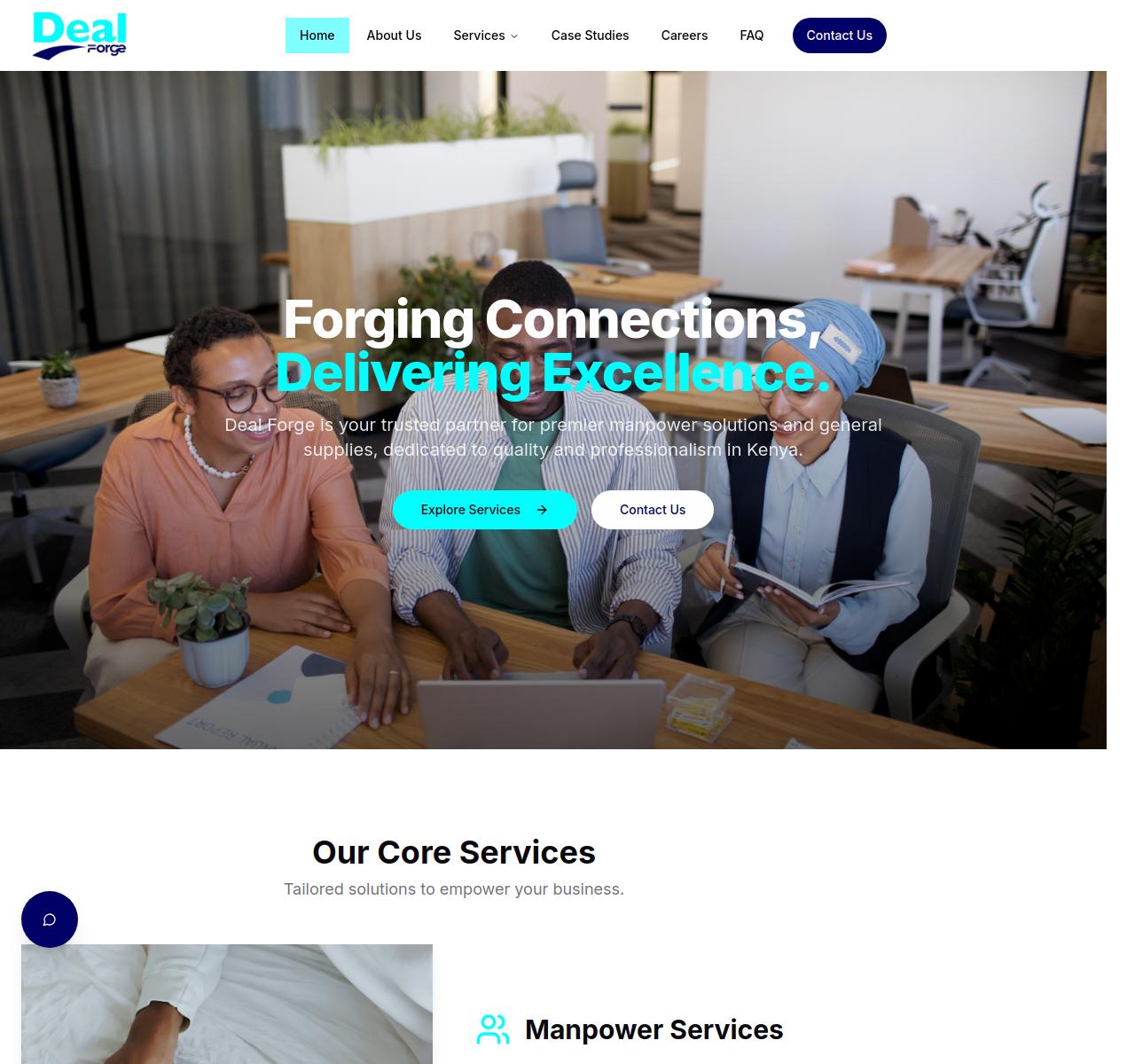 Screenshot of the Dealforge project