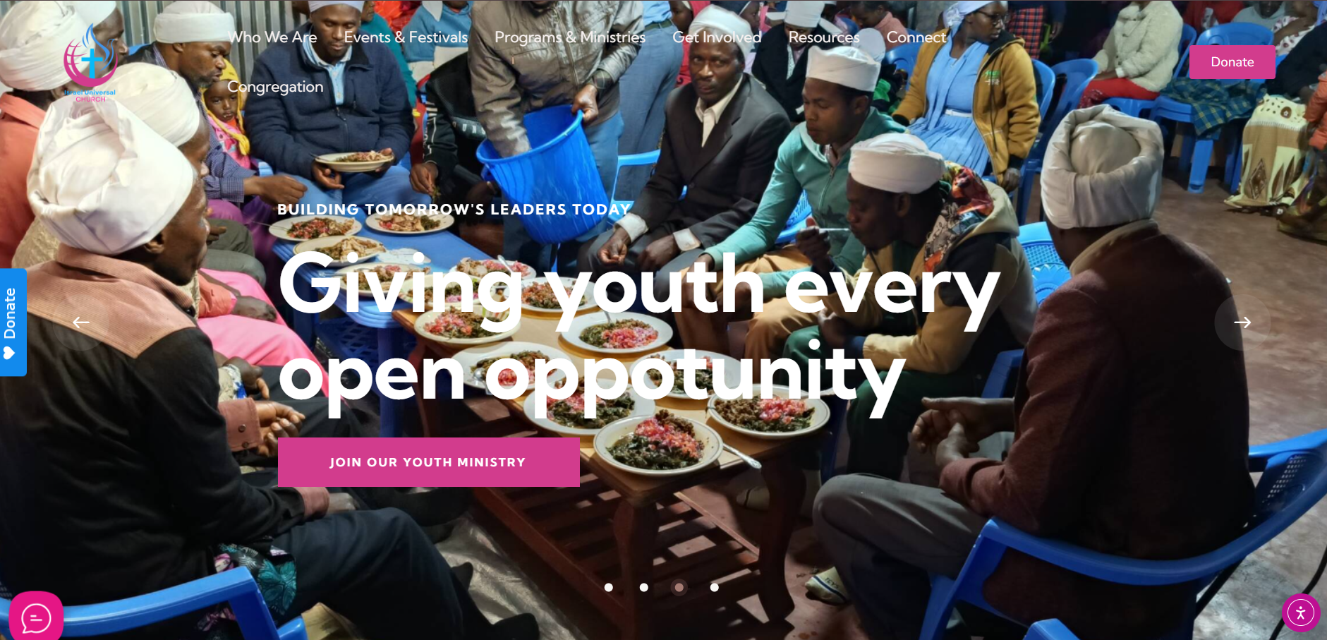 Screenshot of the Israel Universal Church project